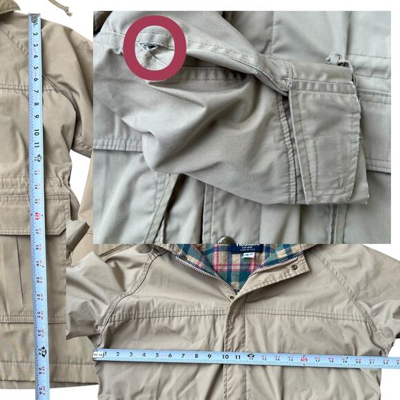 Woolrich Wool Blend Lined Hooded Barn Chore Coat Jacket Approx. Sz M - Picture 3 of 8